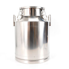 50L 13.25 Gallon Stainless Steel Milk Can 380mm/15in Tote Jug Heavy Gauge Bottle picture