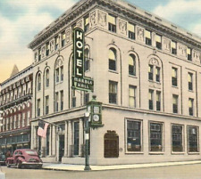 Vintage Linen Postcard Union National Bank Building Mt Carmel PA Pennsylvania picture