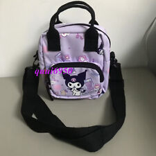 Cute Purple Kuromi Crossbody Small Canvas Handbag Travel Shoulder Bag Tote Gift picture