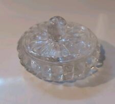 Adorable Vintage Miniature Anchor Hocking Glass Trinket Jewelry Dish Box Cup EUC picture