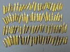 Lot Of 100 Assorted Vintage Gold Plated Fountain Pen Nibs - New w/Plating Wear picture