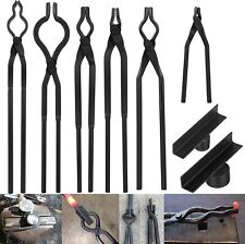 8PCS Blacksmith Tongs Set Expert Replacement Tongs / Blacksmith Starter Tool picture