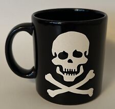 Vintage Waechtersbach Germany 10-Ounce Ceramic Coffee Mug Black Skull & Bones picture