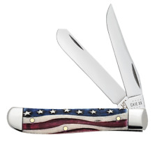 Case xx Knives Mini Trapper Star Spangled Natural Bone US Flag Stainless 64135 picture