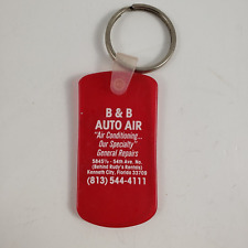 Vintage Keychain B & B Auto Air Kenneth City Flordia Key Fob Ring Rubber picture