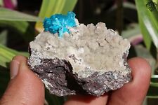 Amezing Blue Cavansite rough stone on Base Metrix Heulandite 40 gm Raw Specimen picture