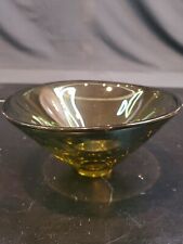 Vintage Holmegaard Glass Per Lutken Olive Green Bowl - Signed 1959  picture