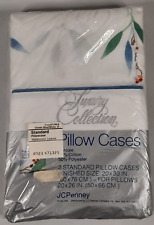 Vintage JC Penney Luxury Collection Pillow Cases 2 Standard Finished Size 20X30 picture