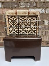 Antique Vtg. Gas space room Heater ceramic grates Cool Compact Size picture
