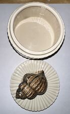 Fitz and Floyd Shell Ceramic Trinket Box Good Condition picture