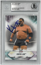 Keith Lee Signed Autograph Slabbed  2021 WWE Topps Card BAS Beckett AEW picture