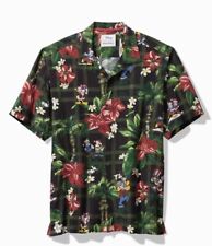 NEW Disney Parks Tommy Bahama Holiday Christmas Camp Shirt XL XXL FESTIVE PALMS picture