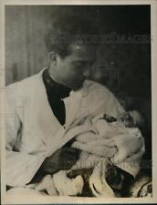 1924 Press Photo King Leopold III of Belgium w Princess Josephine Charlotte picture