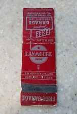 1930s DIAMOND MATCH BASE FRICTION: DANMOORE HOTEL vintage portland  picture