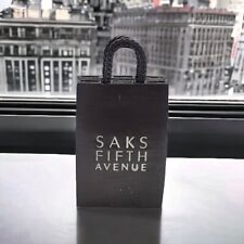 Estee Lauder SAKS FIFTH AVE SHOPPING BAG Empty Solid Perfume Compact Metal picture
