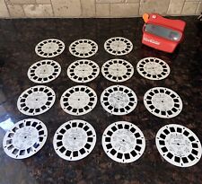 Vintage 1980s Red 3D Viewmaster With 15 Reels. Works picture