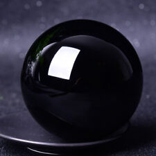 Natural Black Obsidian Quartz Crystal Sphere Healing Gemstone Orb Ball Ornaments picture