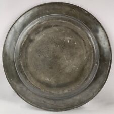 Large Antique English Georgian TW Pewter Charger Plate 18th century picture
