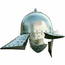 Vintage 18 gauge Steel Medieval Pappenheimer Helmet Halloween Costume picture