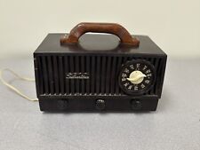 Vintage 1950s Silvertone Radio With Handle AM/FM Good Condition WORKING/TESTED picture