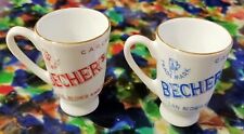 2 Vintage Carlsbad Becher's Liqueur Shot Glass Cup Karlovy Vary Czechoslovakia picture