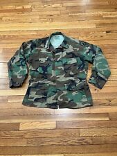 US Army Camo Combat Coat Temperate Woodland Size Large Regular Button Up Jacket picture