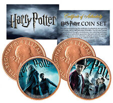 Harry Potter HALF-BLOOD PRINCE Colorized British Halfpenny 2-Coin Set *Licensed* picture