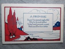 Antique A Promise, I Know I've Seemed Neglectful Postcard 1918 picture