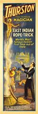 1927 Thurston Magician Poster East Indian Magic Rope Trick - 12x36 picture