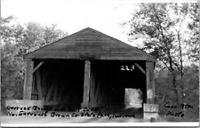 RPPC Postcard - Covered Bridge over Salt Creek Brown County State Park Indiana  picture
