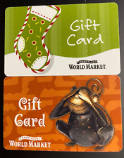 Cost Plus World Market  Lot of 2 Gift Cards No Value $0 Collectable picture