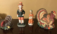 Lot Of 4 K's Collection Thanksgiving Harvest / Turkey /Figurines picture