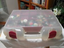 TERRY STORE-AGE SPA,LARGE PLASTIC SEWING BOX, MILANO ITALY CLUB CASE,FREE SHIP   picture