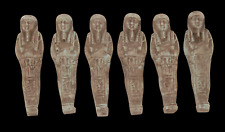 6 RARE ANCIENT EGYPTIAN PHARAONIC ANTIQUE USHABTI Pjaraonic Shabti Stone EGYCOM picture