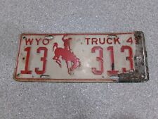 Wyoming 1941 TRUCK License Plate Vintage Truck Converse Co  picture