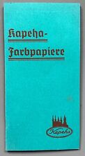 c1930 GERMANY KAPEHA FARBPAPIERE BROCHURE Keferstein HALLE Saale PAPER COLOR picture
