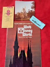 Walt Disney World 1977 Complete Park Guide, Ticket and Cinderella's Castle Photo picture