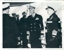1952 London England Vice Admiral Stump USN Commanded Fleet Press Photo picture