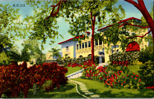 Vintage 1940's A Beautiful Estate, Coconut Grove, Miami Florida FL Postcard  picture