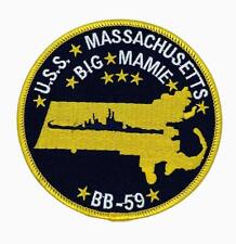 USS Massachusetts BB-59 Patch – Plastic Backing picture
