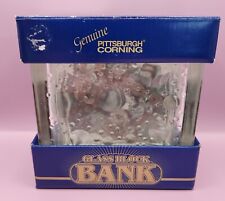 Pittsburgh Corning Bubbles Rectangle Glass Block Bank *NEW* picture