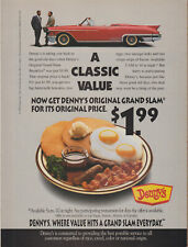 1994 Denny's Restaurant - Grand Slam Breakfast - Vintage Cadillac Car - Print Ad picture