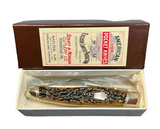 Pocketknife Schatt & Morgan 043150 2004 Rev Gunstock *Goldenroot* Bone KP-1359 picture