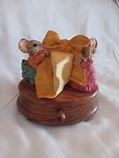 The San Francisco Vintage Music Box 2 Mice and Cheese Used  picture