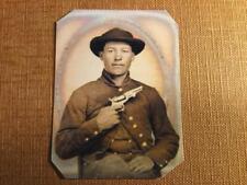 unidentified Civil War soldier union uniform slouch hat revolver C1253RP picture