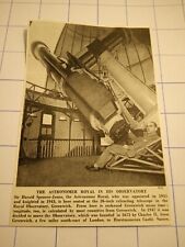 sir Harold Spencer-Jones astronomer royal in his Observatory telescope 1950s picture