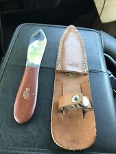 Vintage Kinfolks Throwing Knife w/ Leather Sheath Case Blade Nice picture