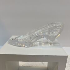 Crystal Clear  Glass High Heel Scalloped Slipper Shoe Cinderella Lead Crystal picture