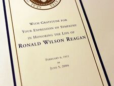 President Ronald Reagan Presidential Library Mourning Card June 7, 2004 Funeral picture