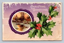 Vintage Embossed Postcard Christmas Greetings picture